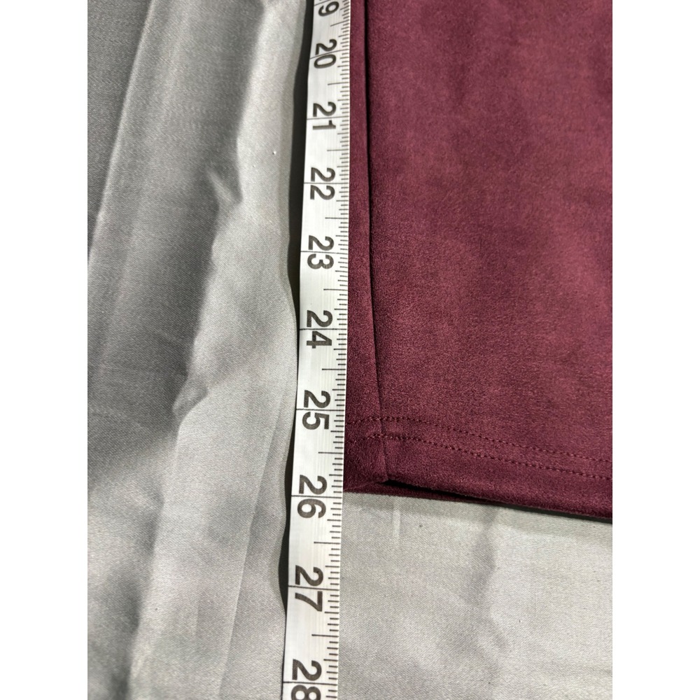 The Pioneer Woman‎ Burgundy Faux Suede Pull On Leggings Womens XL Maroon Stretch - Picture 4 of 6